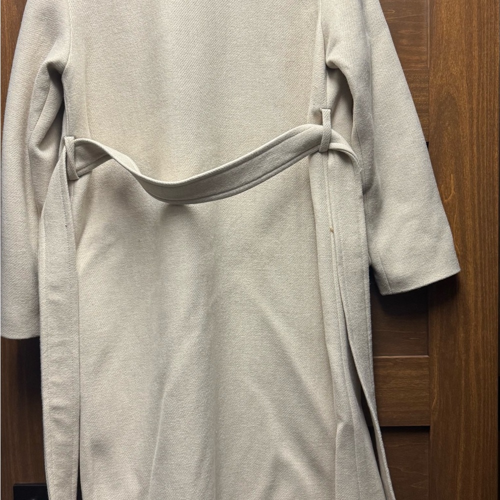 Mango Elegant Cream Women's Long Coat - Picture 10 of 10